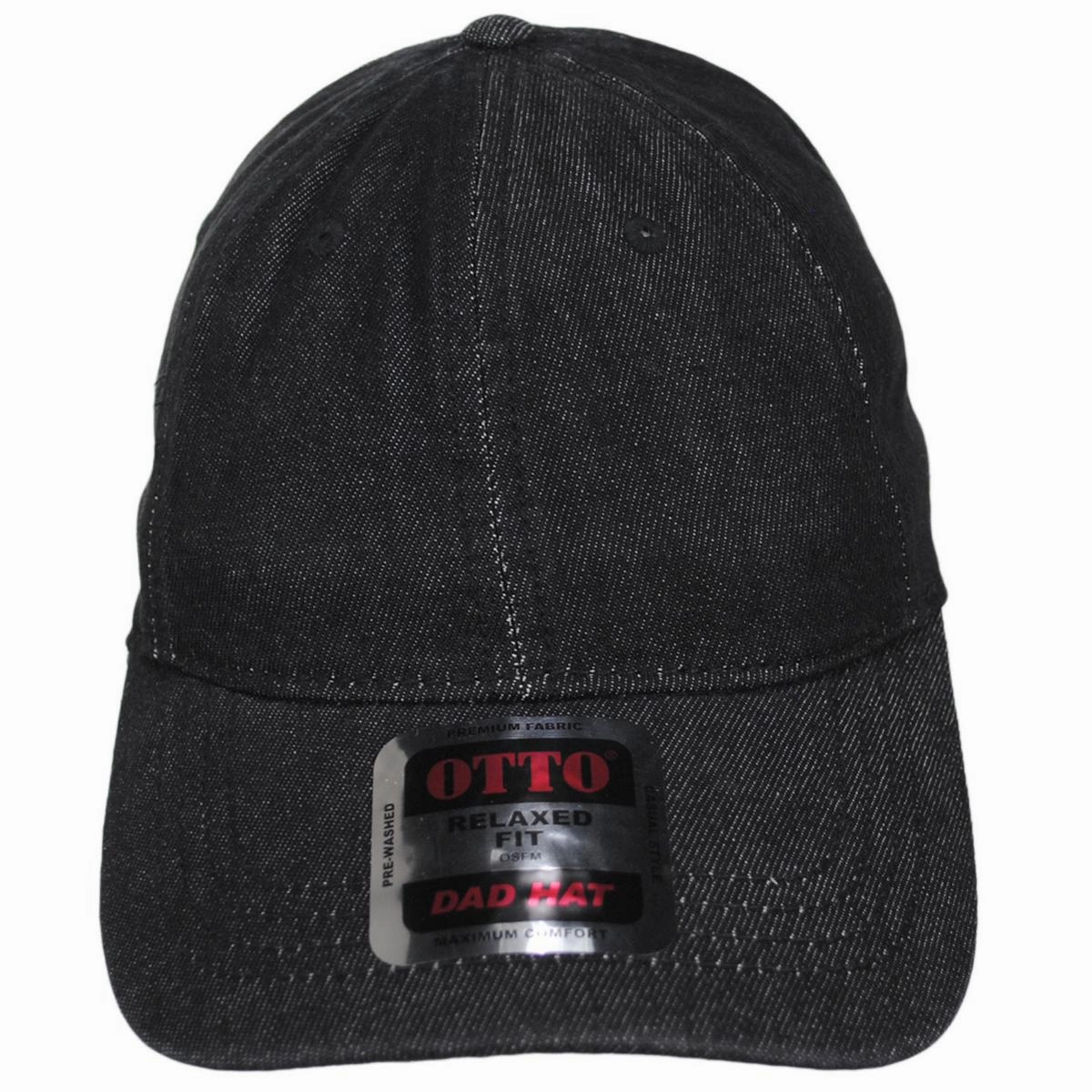 LoPro Washed Cotton Denim Strapback Baseball Cap Dad Hat