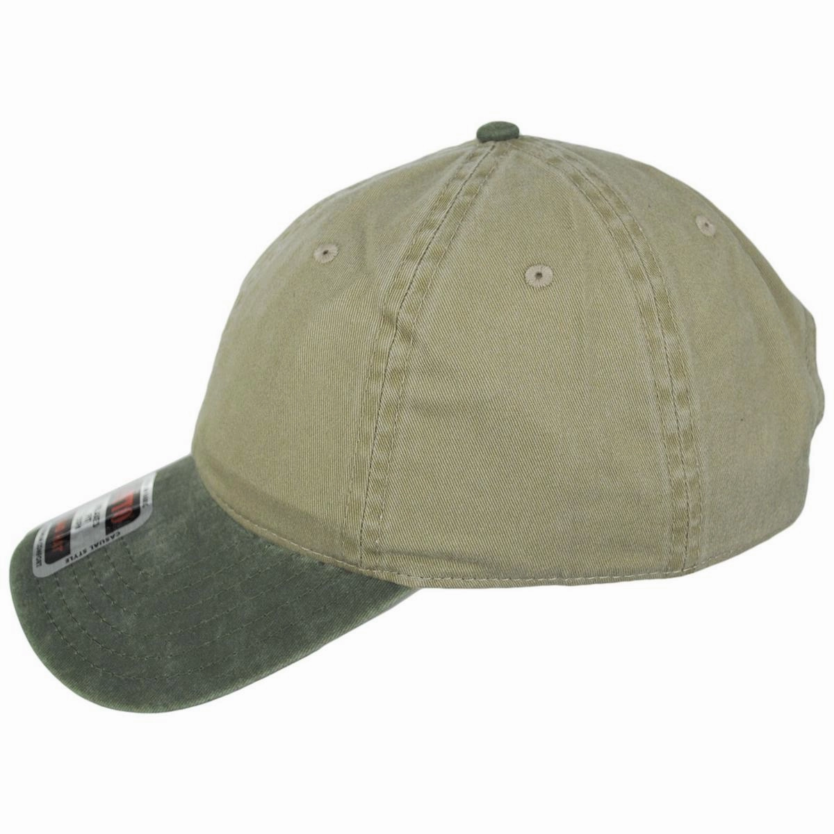 LoPro Washed Pigment Dyed Cotton Twill Strapback Baseball Cap Dad Hat