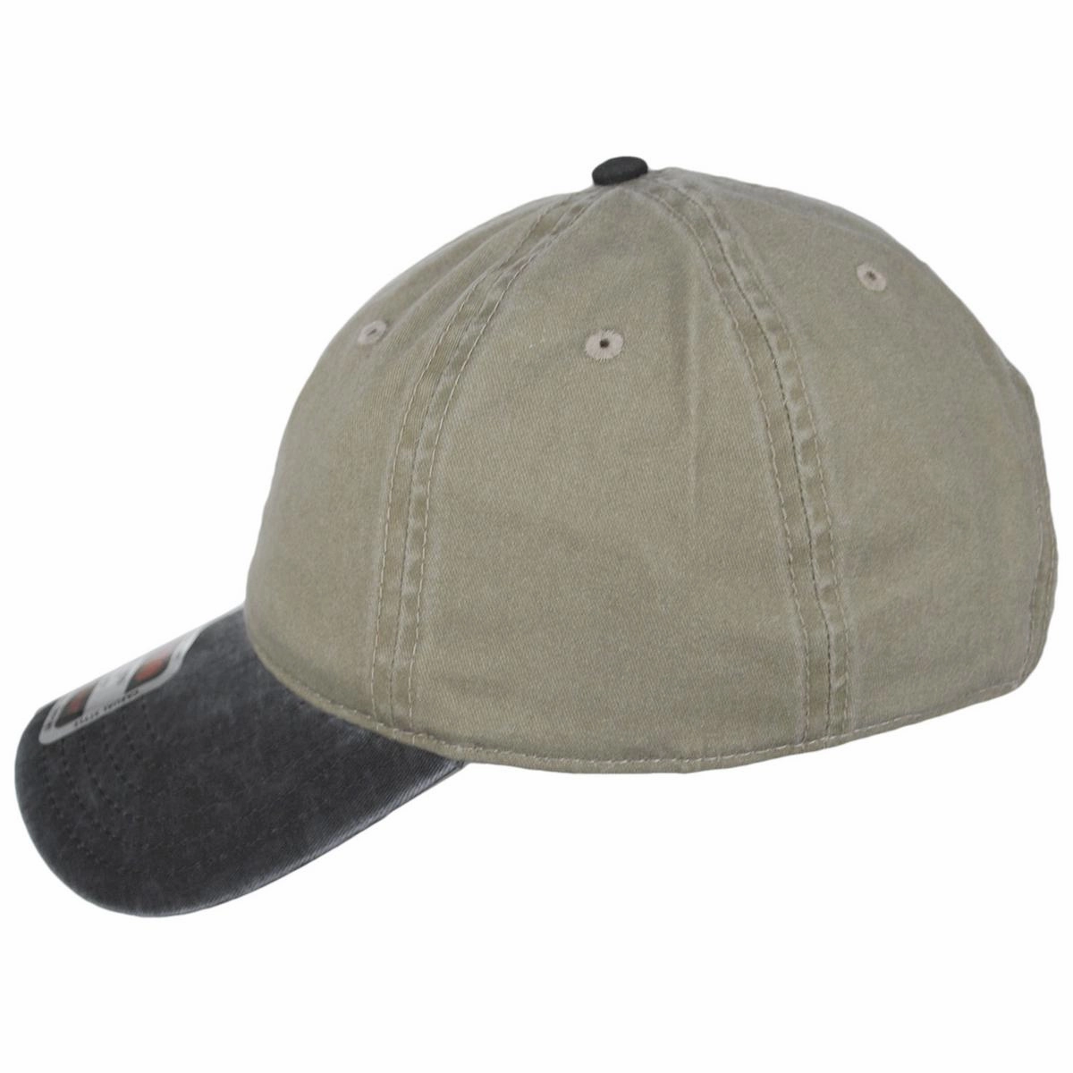 LoPro Washed Pigment Dyed Cotton Twill Strapback Baseball Cap Dad Hat