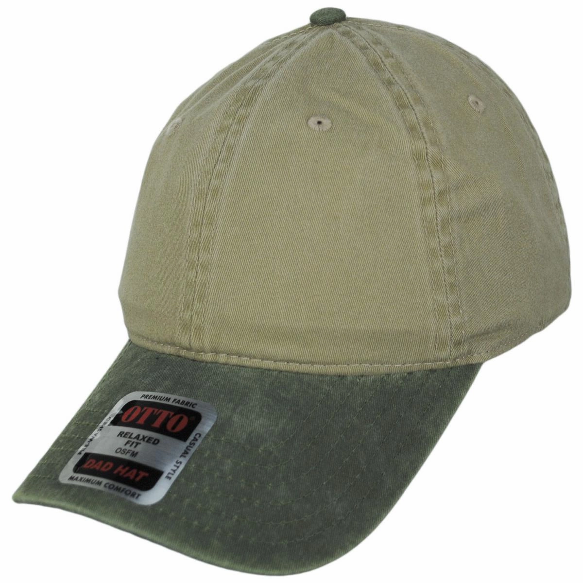 LoPro Washed Pigment Dyed Cotton Twill Strapback Baseball Cap Dad Hat
