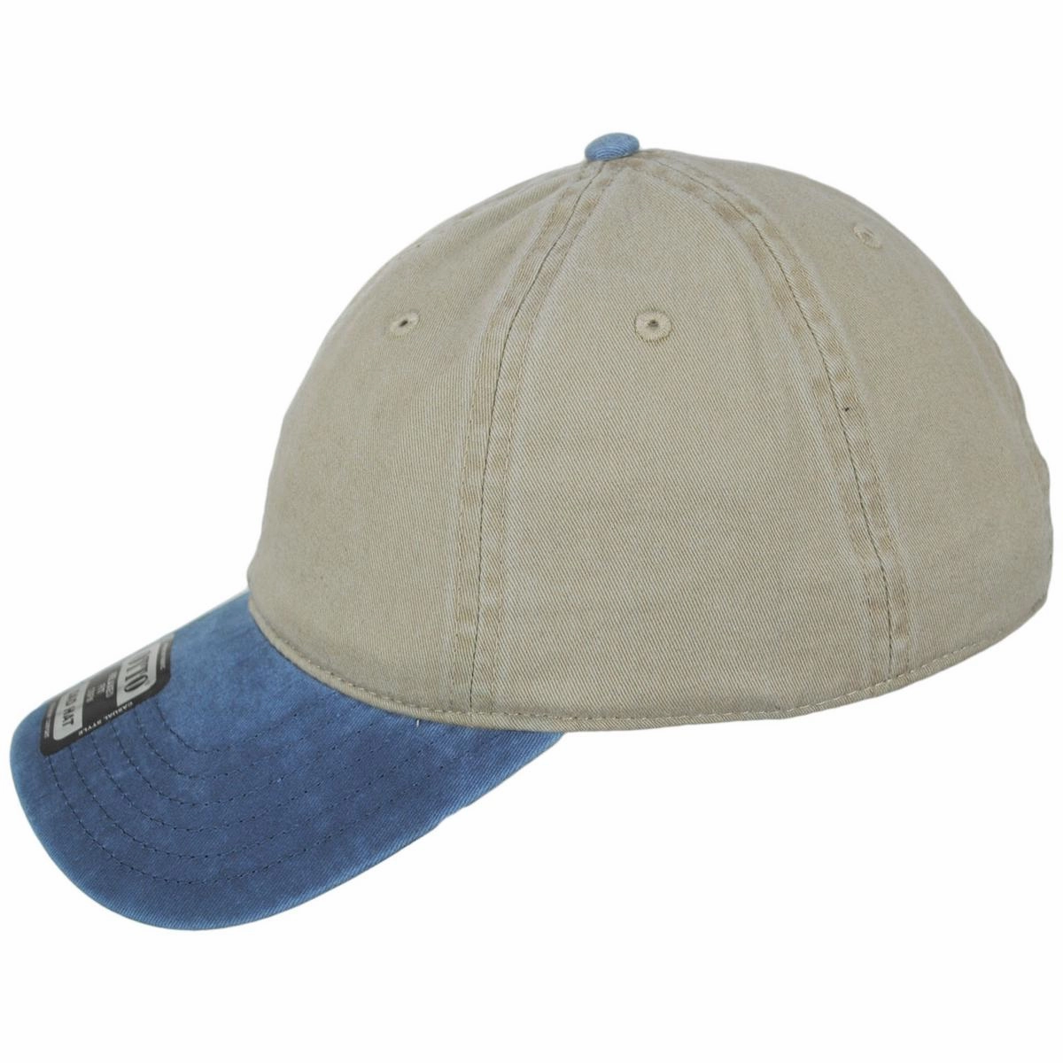 LoPro Washed Pigment Dyed Cotton Twill Strapback Baseball Cap Dad Hat