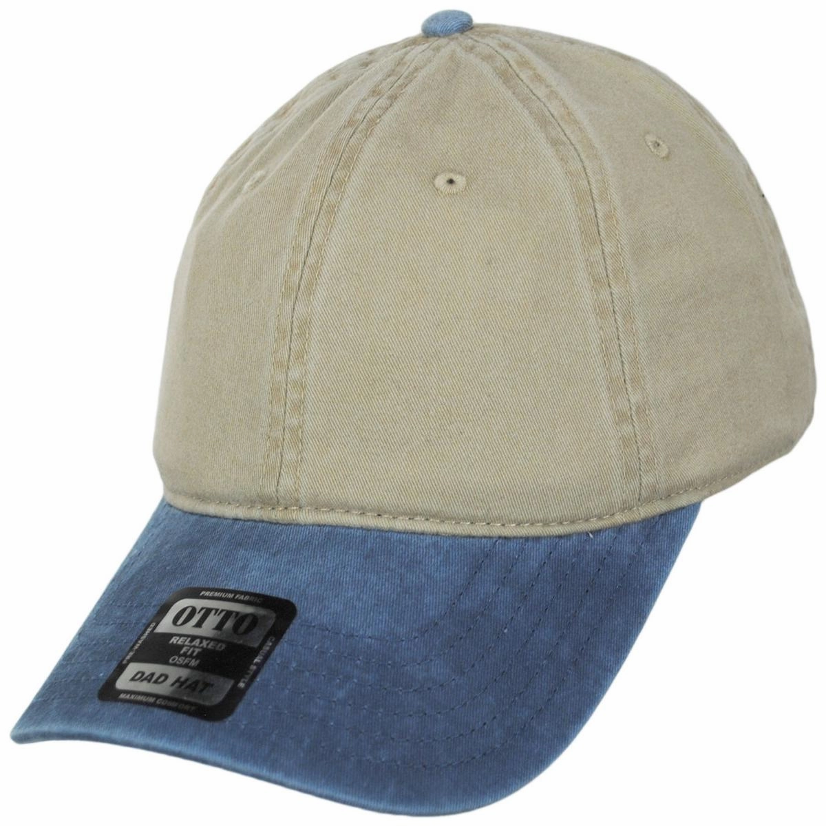 LoPro Washed Pigment Dyed Cotton Twill Strapback Baseball Cap Dad Hat