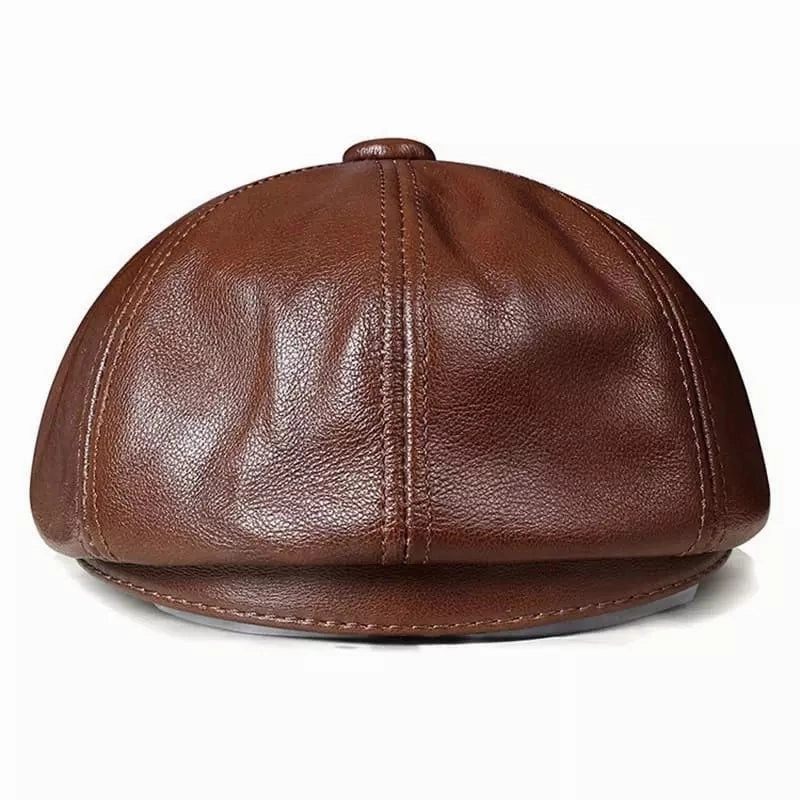 Louis Genuine Leather Newsboy Cap
