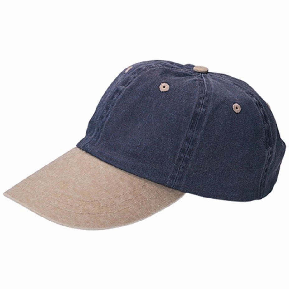Low Profile Unstructured Pigment Dyed Cotton Twill Adjustable Strapback Baseball Cap