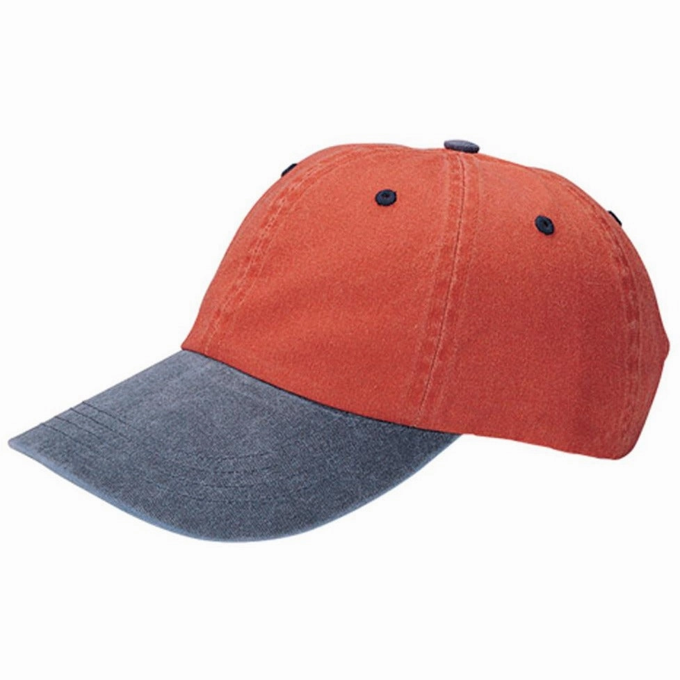 Low Profile Unstructured Pigment Dyed Cotton Twill Adjustable Strapback Baseball Cap