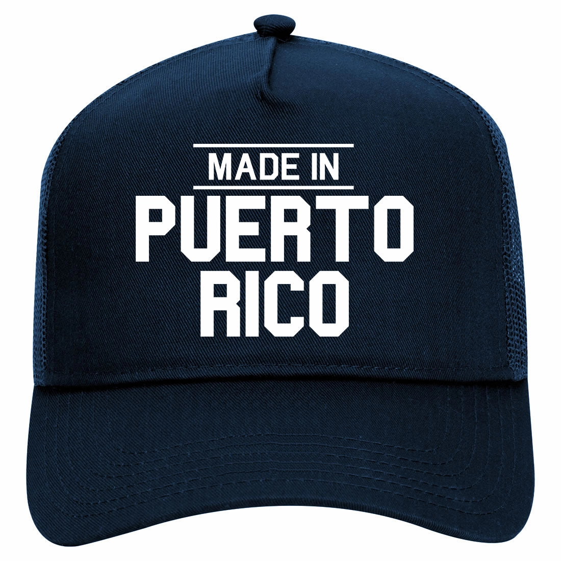 Made In Puerto Rico Retro Adult 5 Panel Mesh Trucker Hat