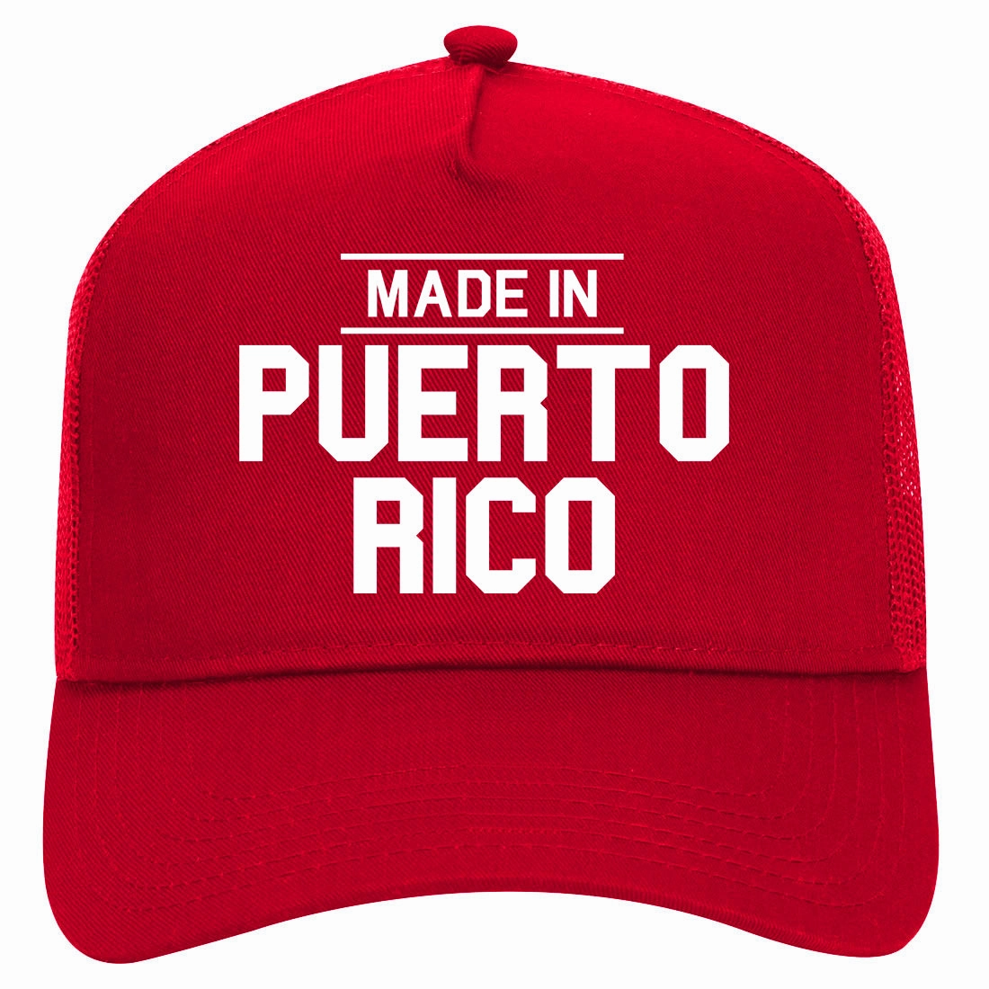 Made In Puerto Rico Retro Adult 5 Panel Mesh Trucker Hat