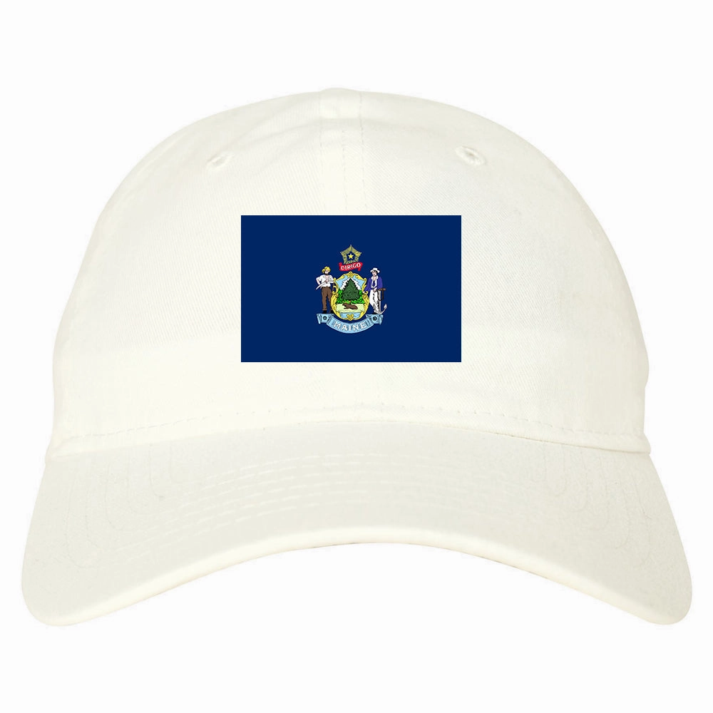 Maine State Flag ME Chest Mens Dad Hat