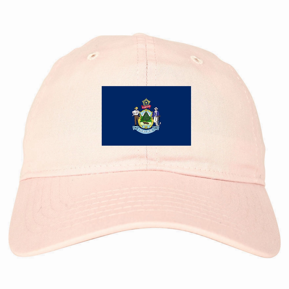 Maine State Flag ME Chest Mens Dad Hat