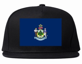 Maine State Flag ME Chest Mens Snapback Hat