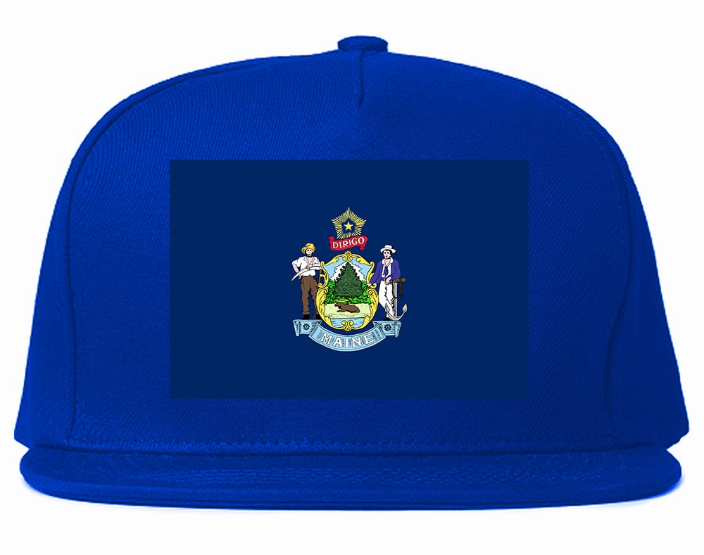 Maine State Flag ME Chest Mens Snapback Hat