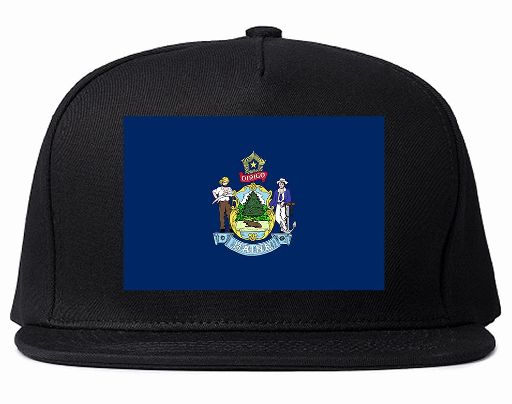 Maine State Flag ME Chest Mens Snapback Hat