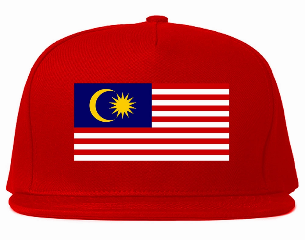 Malaysia Flag Country Printed Snapback Hat Cap