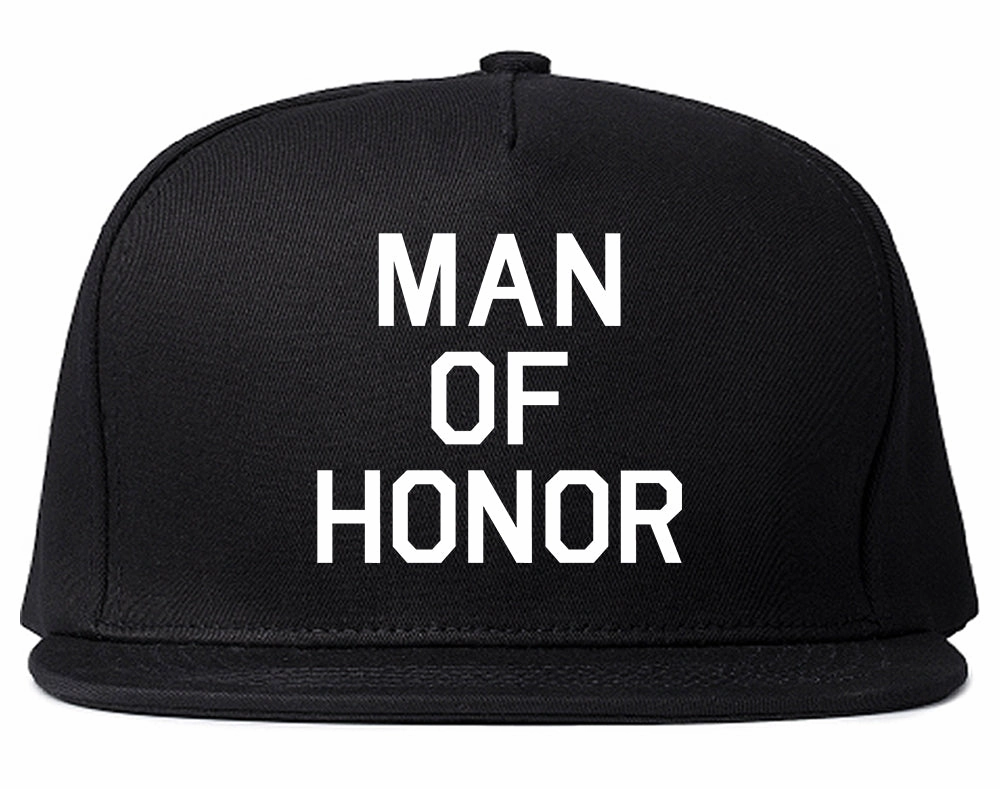 Man Of Honor Funny Bachelor Party Wedding Mens Snapback Hat