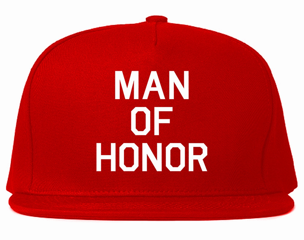 Man Of Honor Funny Bachelor Party Wedding Mens Snapback Hat