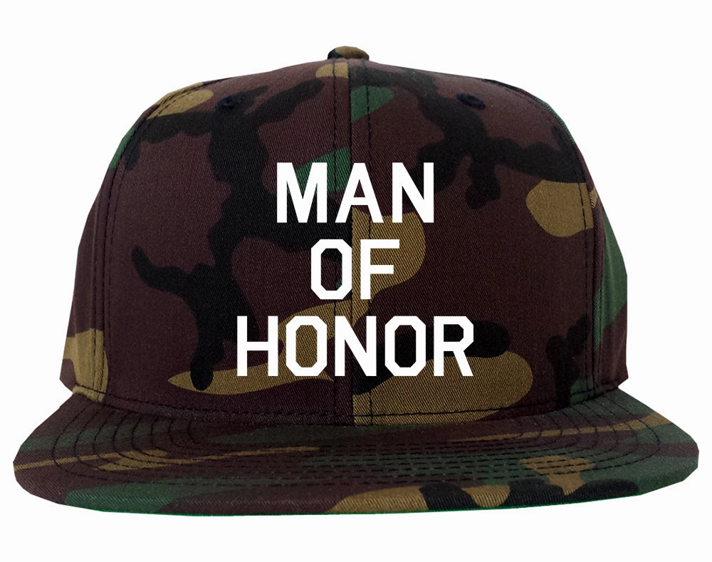 Man Of Honor Funny Bachelor Party Wedding Mens Snapback Hat