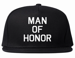 Man Of Honor Funny Bachelor Party Wedding Mens Snapback Hat