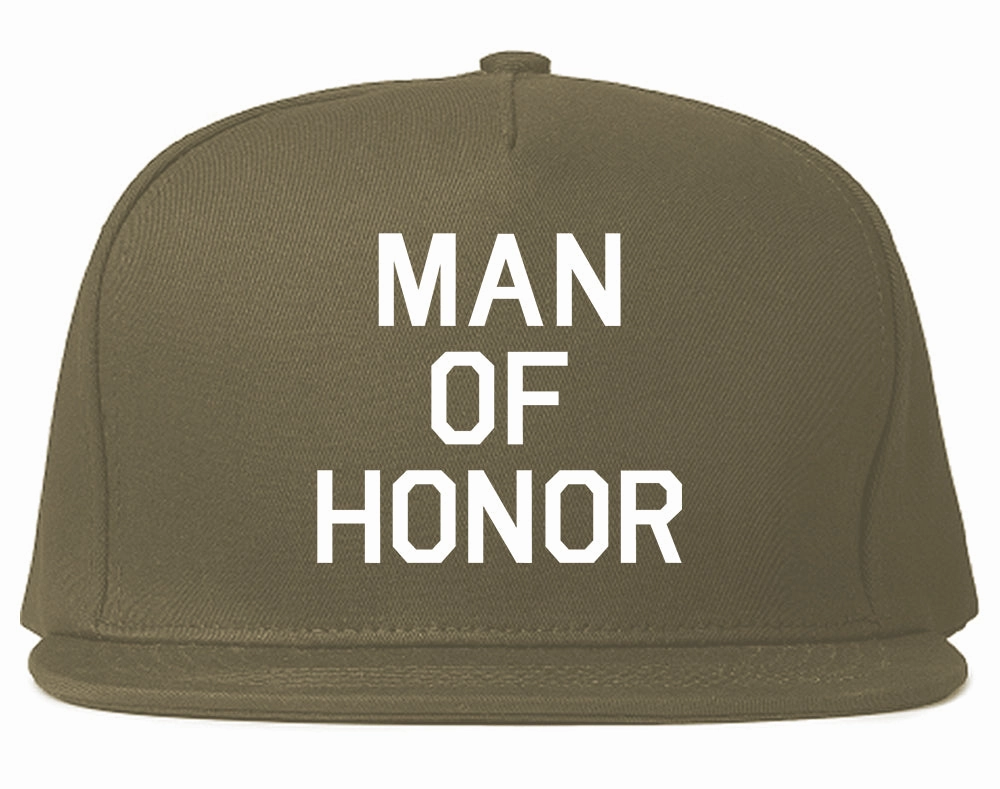 Man Of Honor Funny Bachelor Party Wedding Mens Snapback Hat