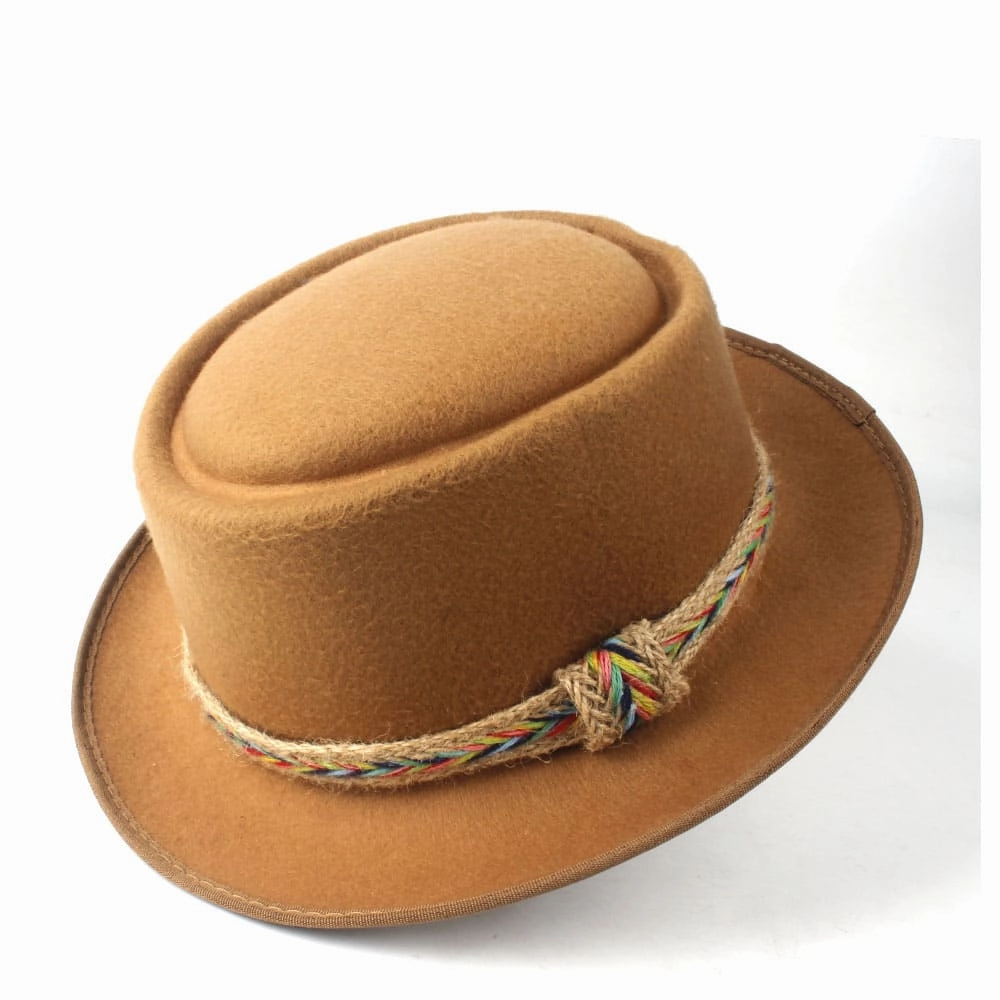 Manaos Plain Wool Porkpie Hat