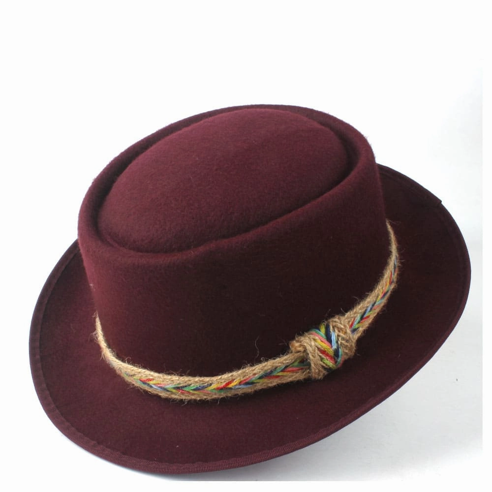 Manaos Plain Wool Porkpie Hat
