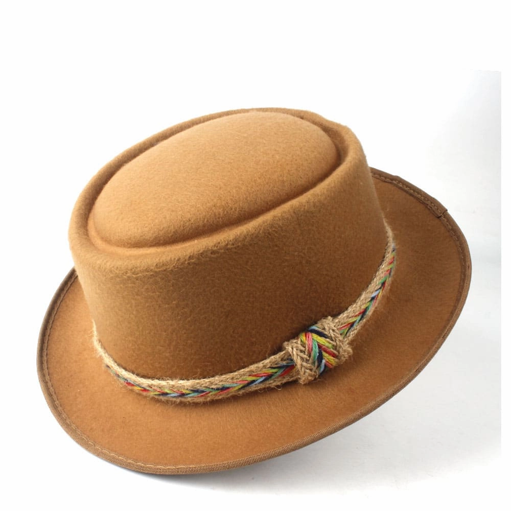 Manaos Plain Wool Porkpie Hat