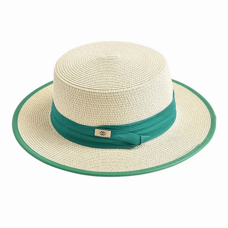Marbella Summer Raffia Boater Hat