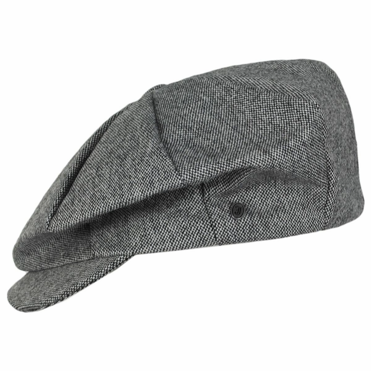 Marl Tweed Wool Blend Big Apple Cap