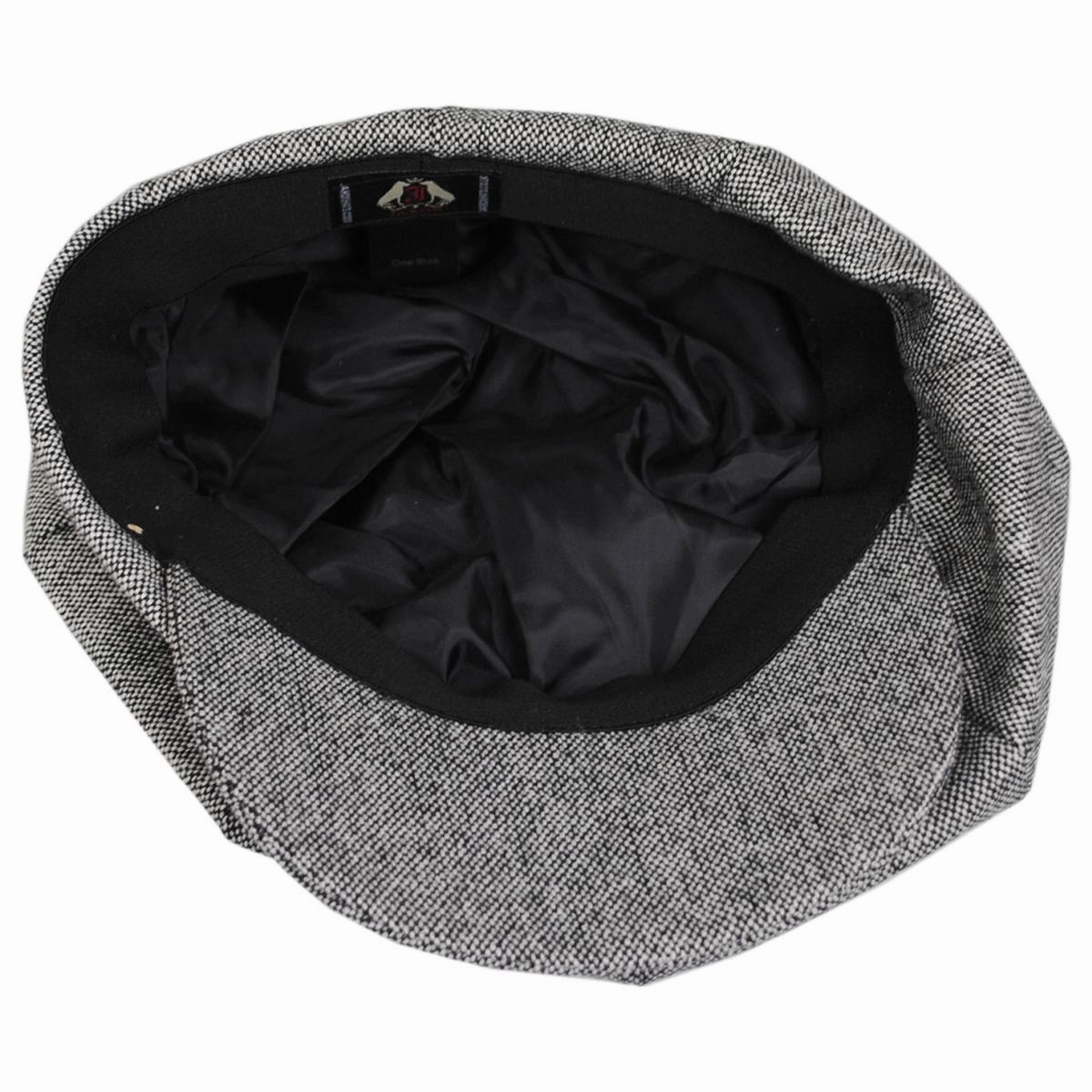 Marl Tweed Wool Blend Big Apple Cap