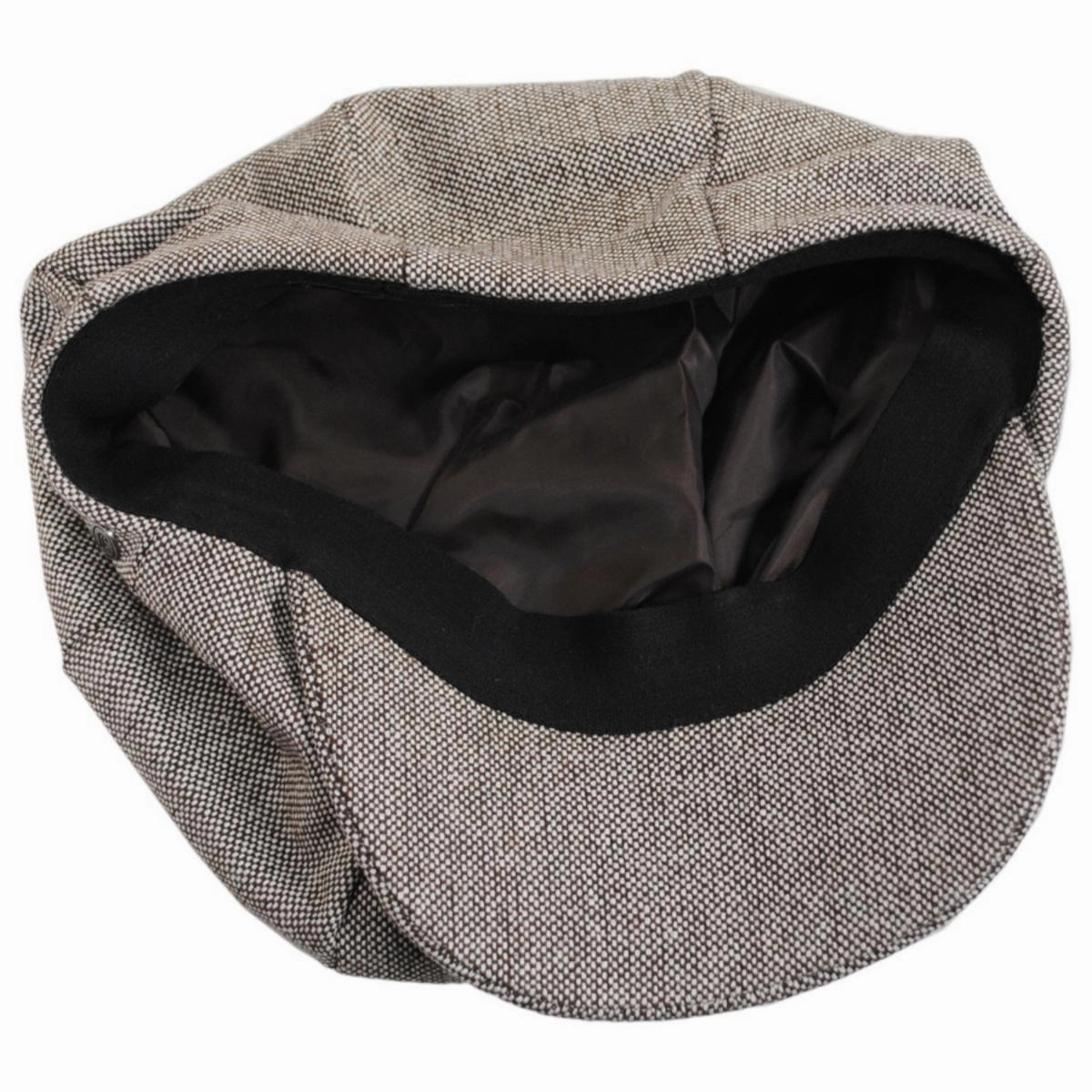 Marl Tweed Wool Blend Big Apple Cap