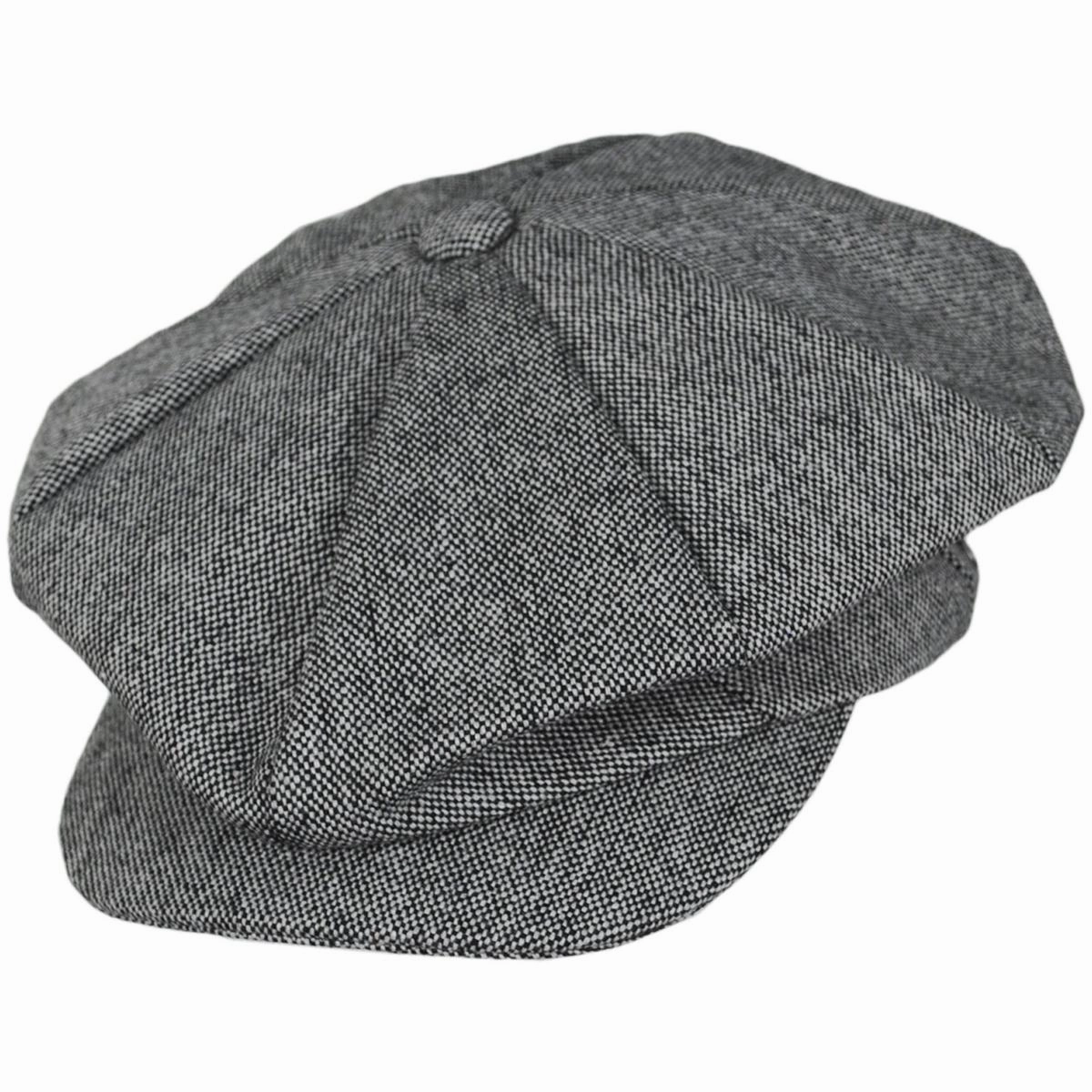 Marl Tweed Wool Blend Big Apple Cap