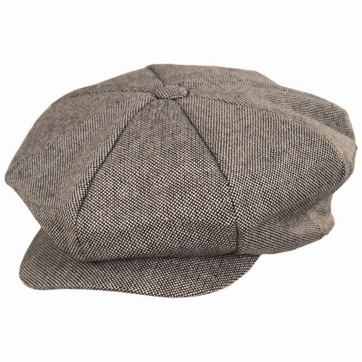 Marl Tweed Wool Blend Big Apple Cap