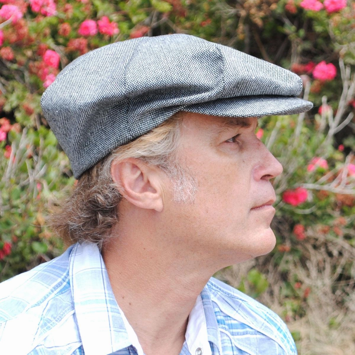Marl Tweed Wool Blend Big Apple Cap