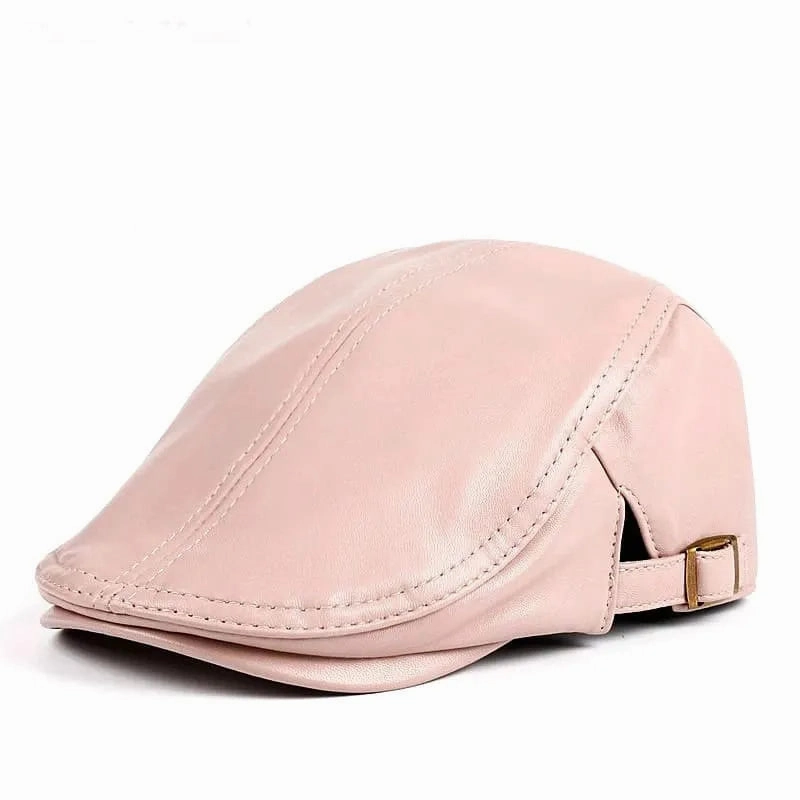 Marseille Genuine Leather Flat Cap