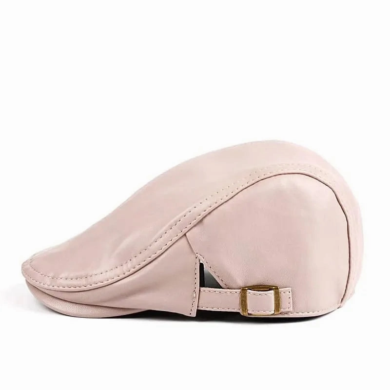 Marseille Genuine Leather Flat Cap