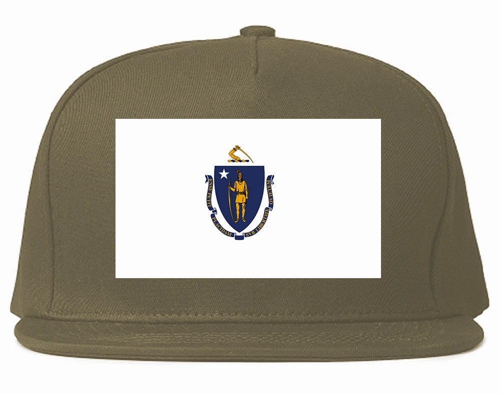 Massachusetts State Flag MA Chest Mens Snapback Hat