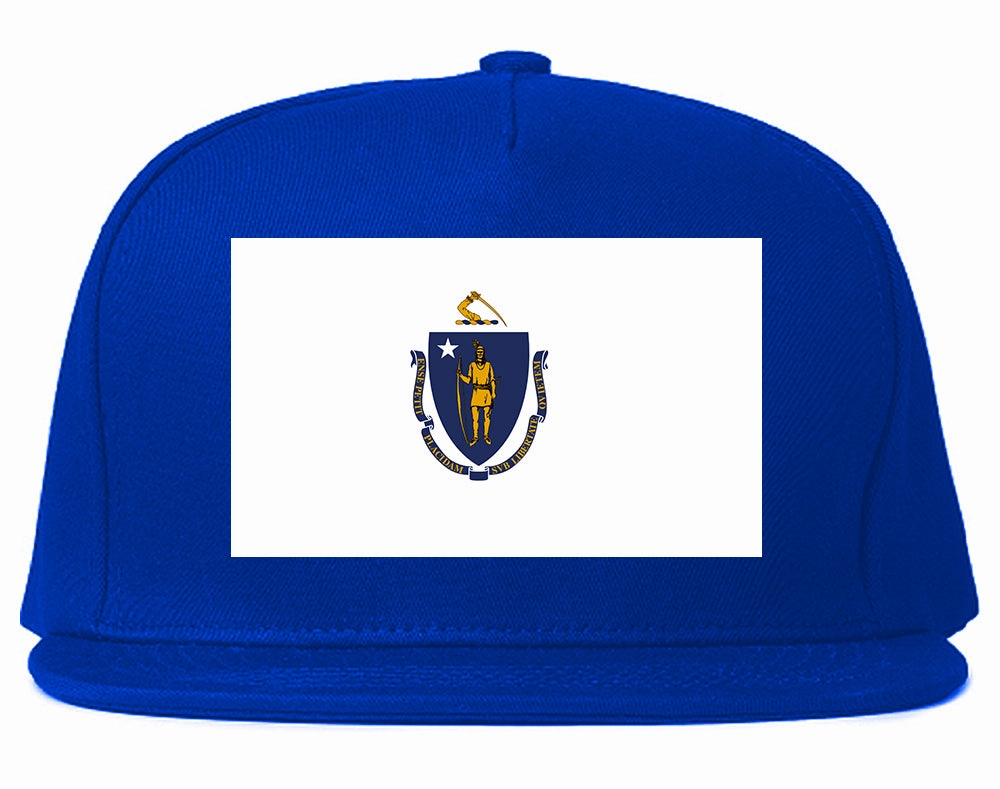 Massachusetts State Flag MA Chest Mens Snapback Hat