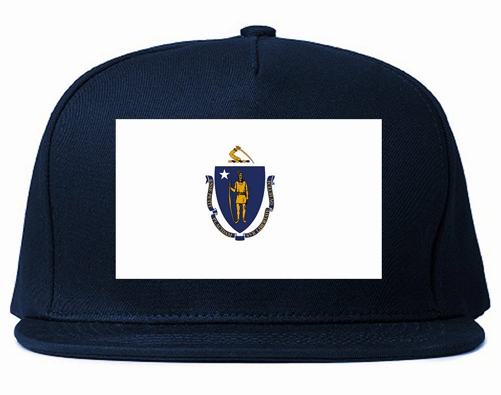 Massachusetts State Flag MA Chest Mens Snapback Hat