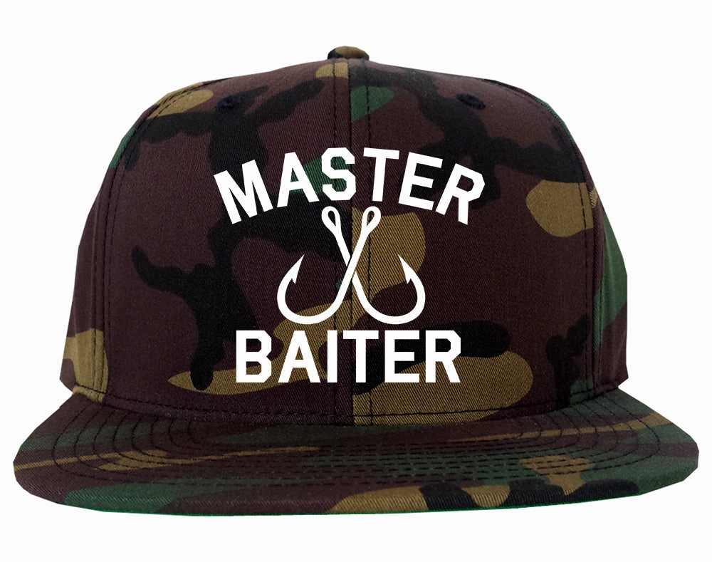 Master Baiter Fishing Hook Mens Snapback Hat
