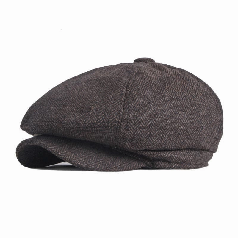 Matlok Herringbone Newsboy Cap