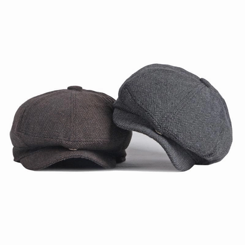 Matlok Herringbone Newsboy Cap