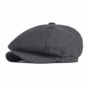Matlok Herringbone Newsboy Cap