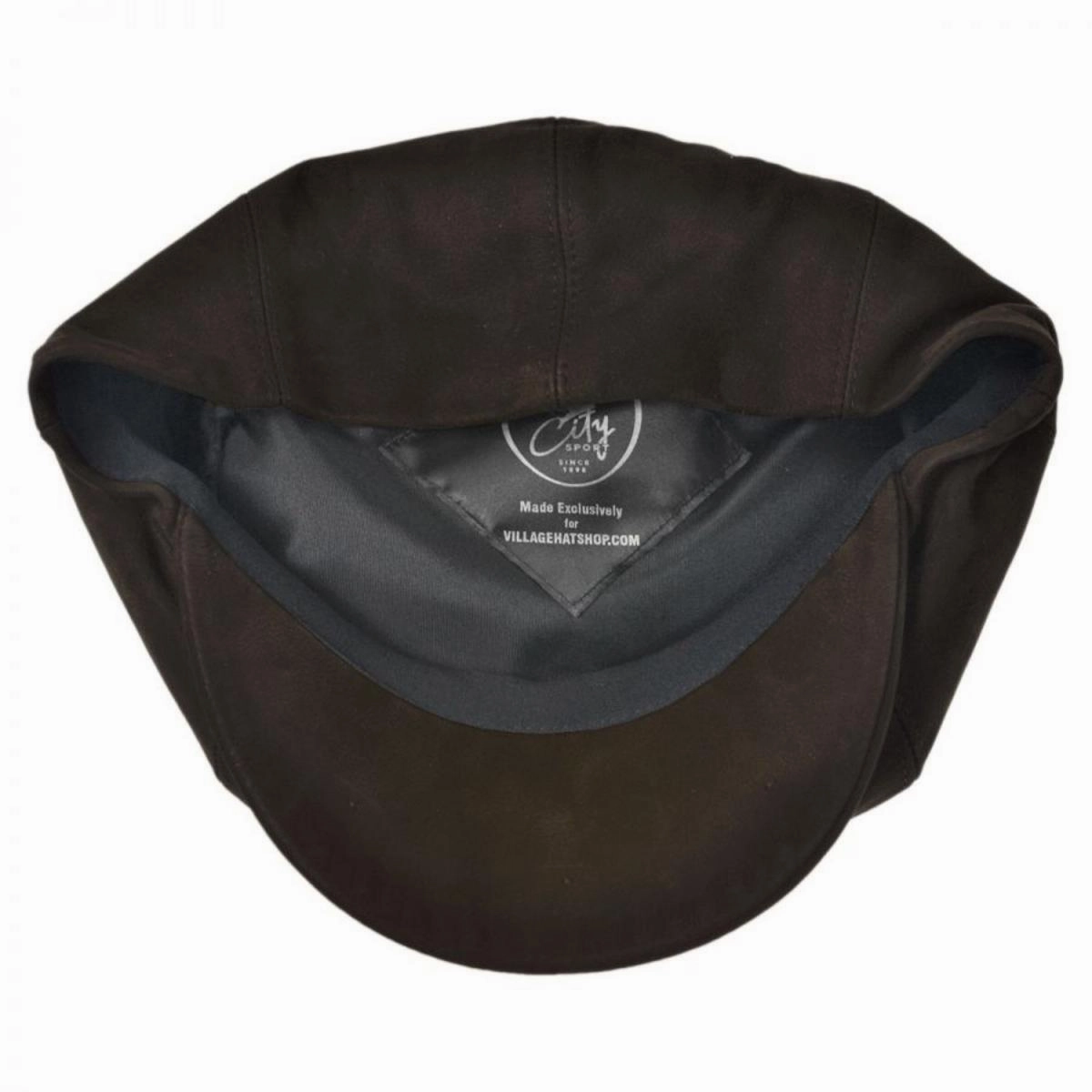 Matte Nappa Leather Newsboy Cap