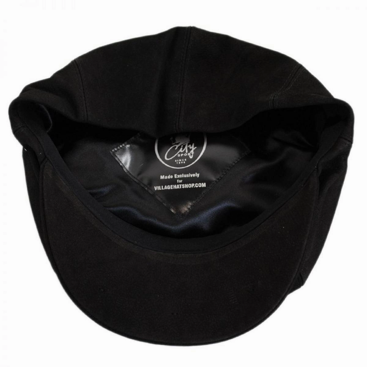 Matte Nappa Leather Newsboy Cap