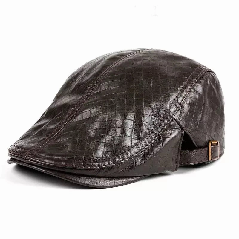 Melville Genuine Leather Duckbill Flat Cap