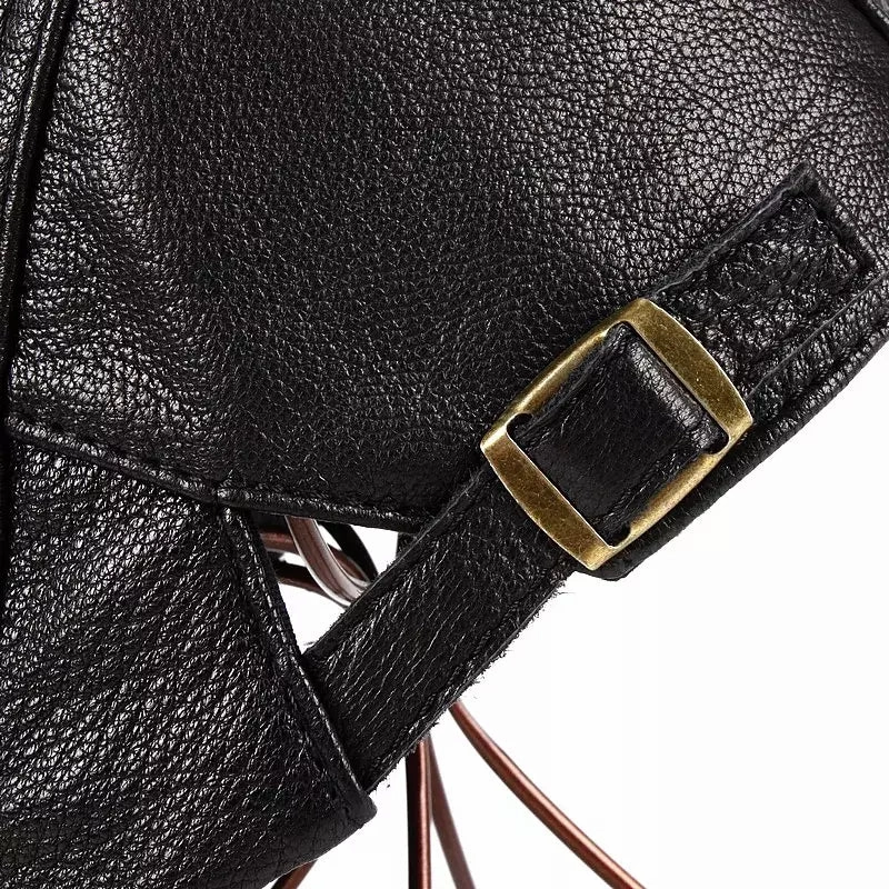 Melville Genuine Leather Duckbill Flat Cap
