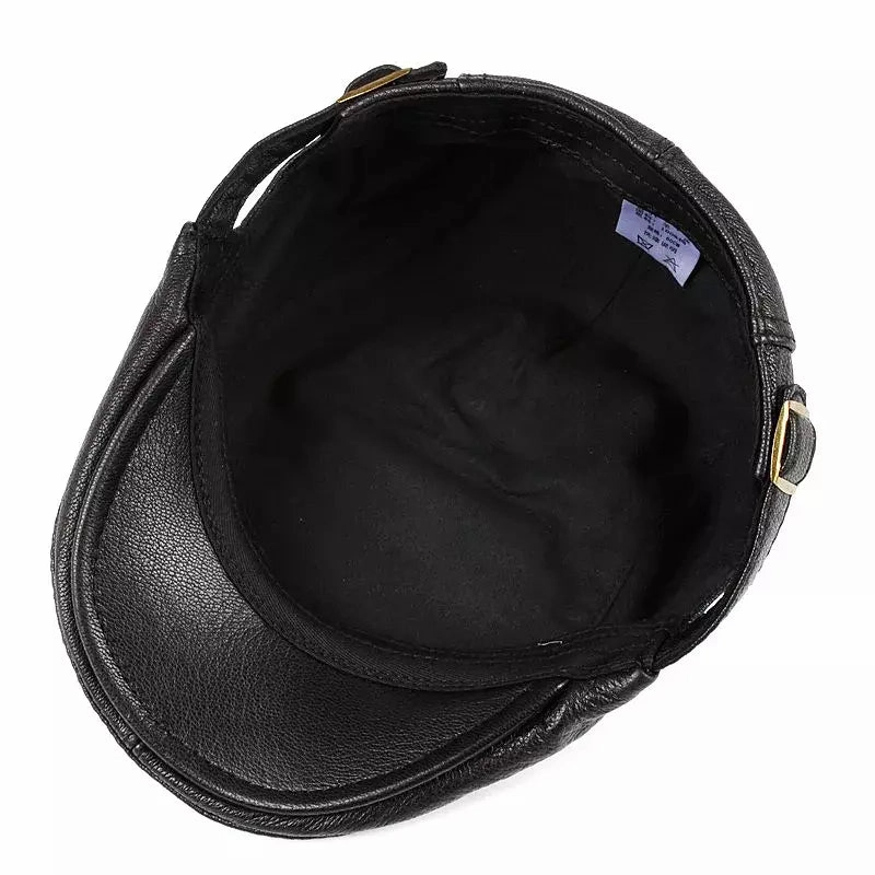 Melville Genuine Leather Duckbill Flat Cap
