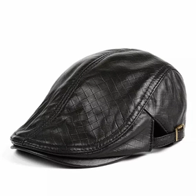 Melville Genuine Leather Duckbill Flat Cap