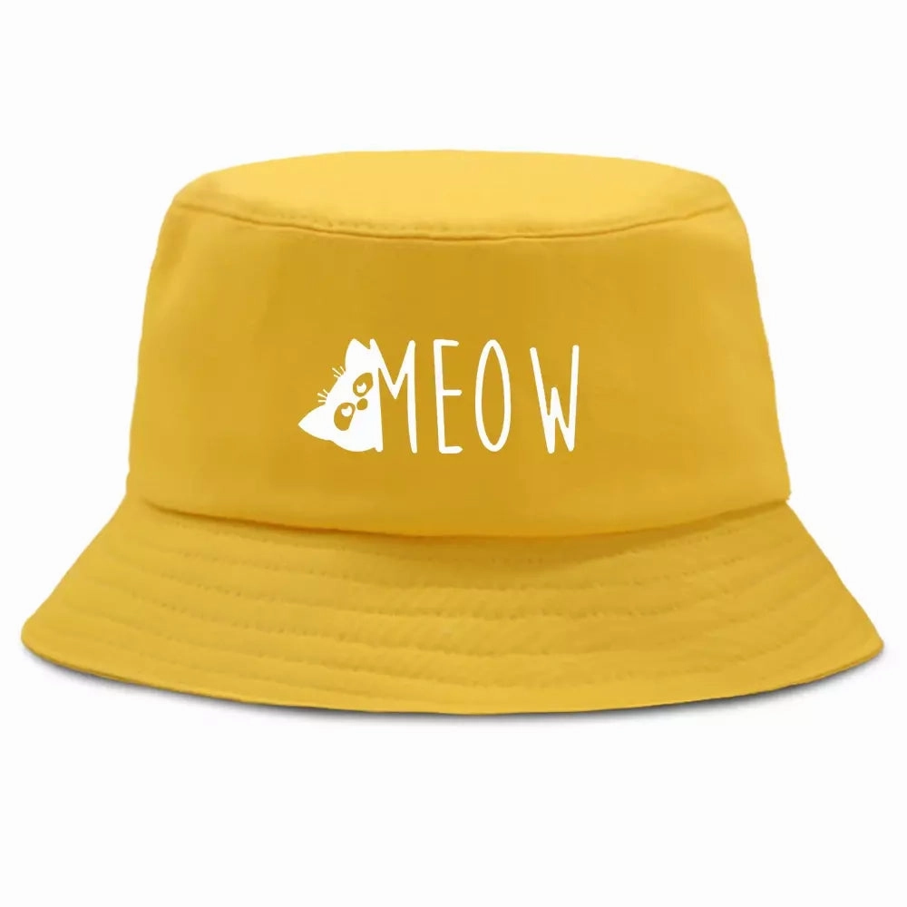 Meow Cotton Bucket Hat