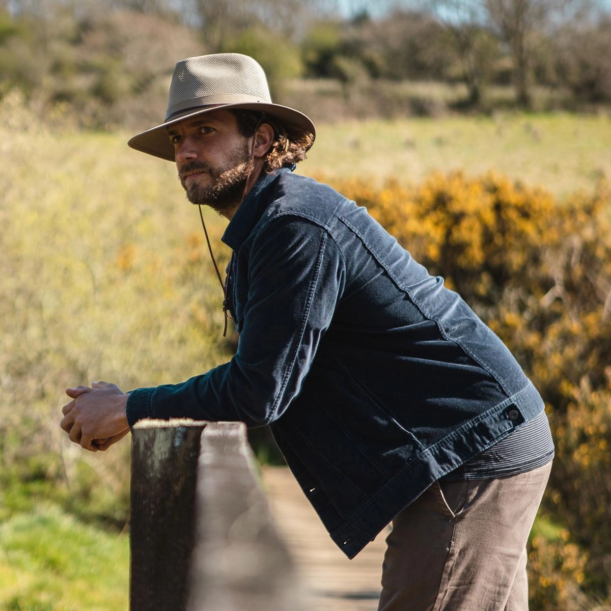 Mesh Crown Aussie Hat