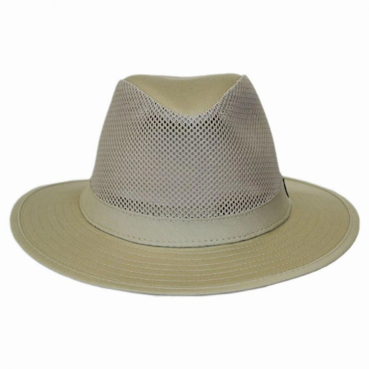 Mesh Crown Cotton Safari Fedora Hat